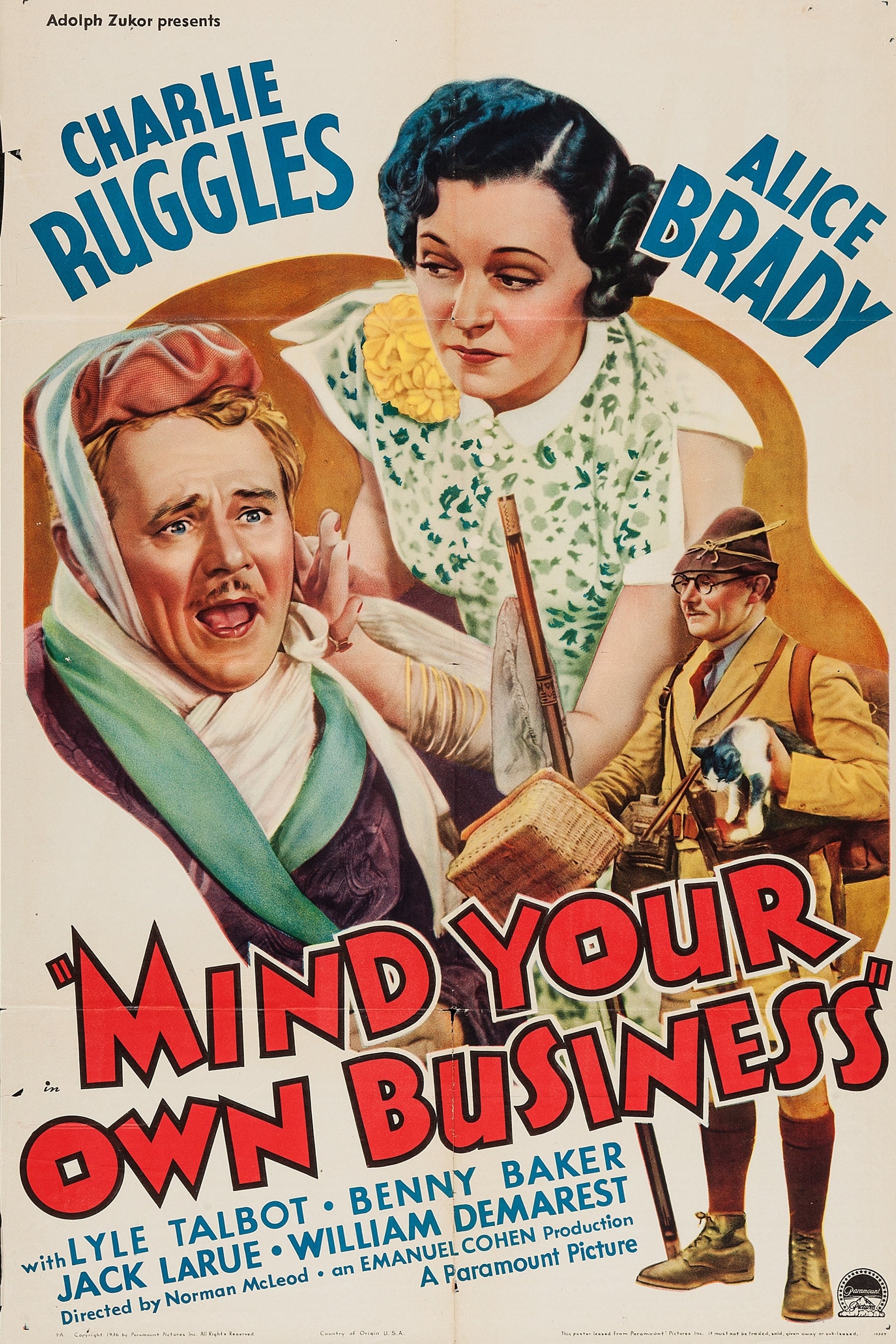Mind Your Own Business (1936) постер