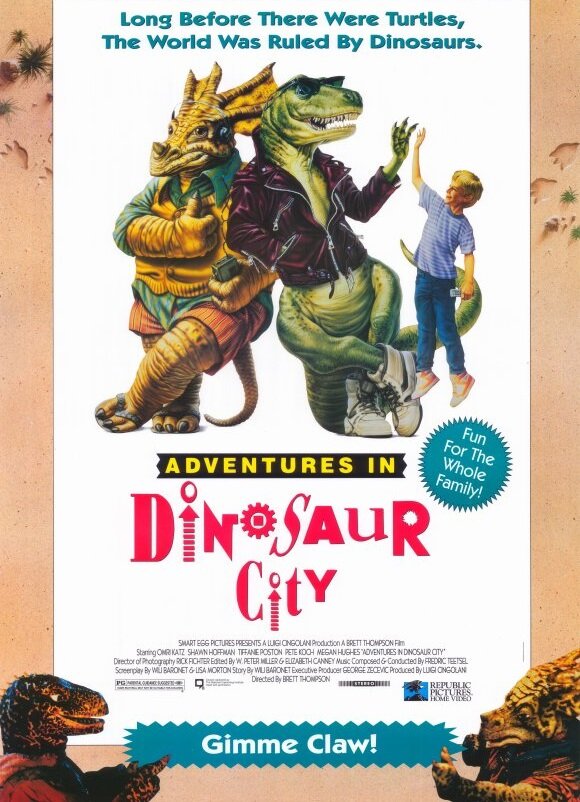 Приключения в городе динозавров (1991) постер